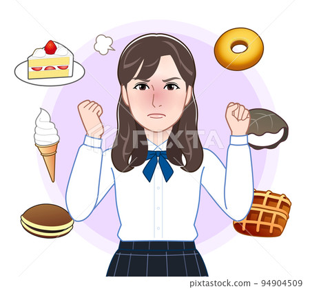 young woman and sweets young woman and sweets 94904509