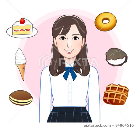 young woman and sweets young woman and sweets 94904510