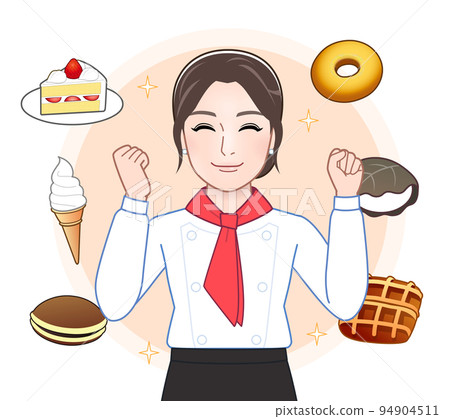 young woman and sweets young woman and sweets 94904511