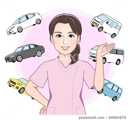 汽車和護士女人 汽車和護士女人 94904879