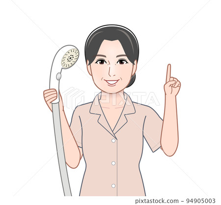 woman cleaning the bathroom woman cleaning the bathroom 94905003