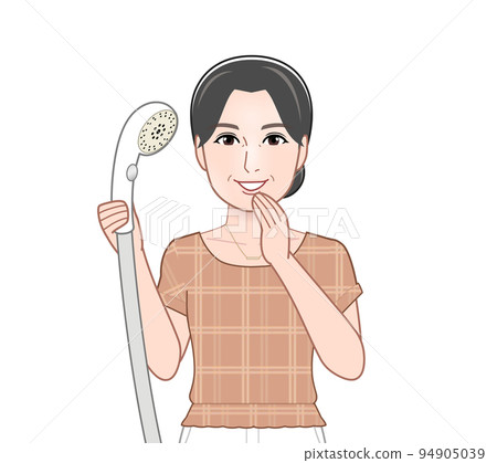 woman cleaning the bathroom woman cleaning the bathroom 94905039