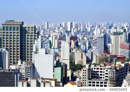 A view from the top of the tallest building in the city center. View from above, from the center of Sao Paulo, Brazil A view from the top of the tallest building in the city center. View from above, from the center of Sao Paulo, Brazil 94905049