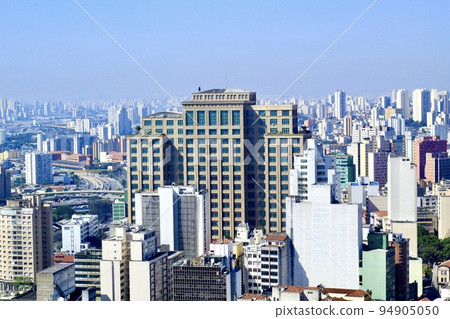 A view from the top of the tallest building in the city center. View from above, from the center of Sao Paulo, Brazil A view from the top of the tallest building in the city center. View from above, from the center of Sao Paulo, Brazil 94905050
