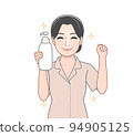 housewife with shampoo 94905125