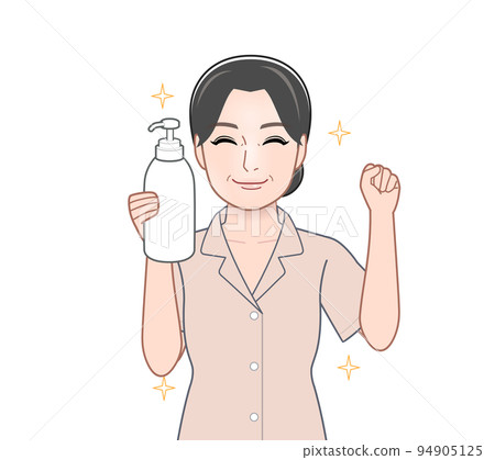 housewife with shampoo 94905125