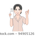 housewife with shampoo 94905126