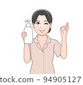 housewife with shampoo 94905127