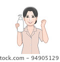 housewife with shampoo 94905129