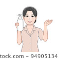 housewife with shampoo 94905134