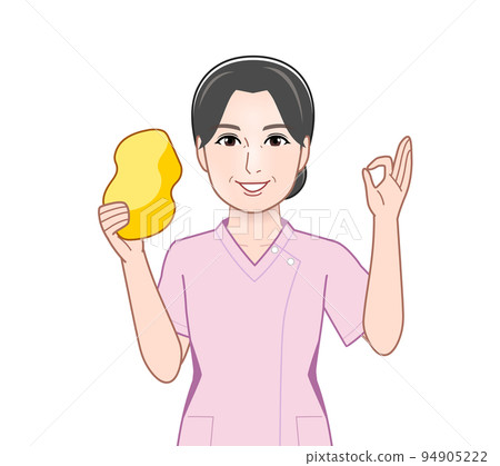 拿著海綿的年輕女子 拿著海綿的年輕女子 94905222