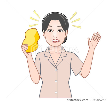 拿著海綿的年輕女子 拿著海綿的年輕女子 94905256