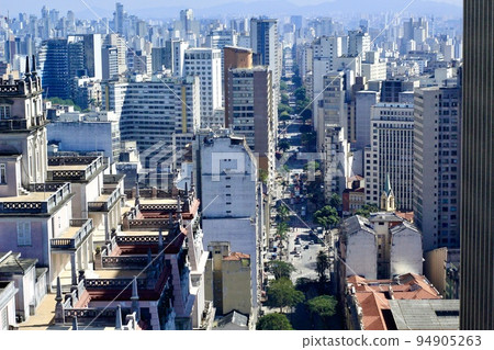 A view from the top of the tallest building in the city center. View from above, from the center of Sao Paulo, Brazil. A view from the top of the tallest building in the city center. View from above, from the center of Sao Paulo, Brazil. 94905263