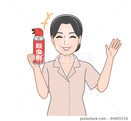 有殺蟲劑的年輕主婦 94905358