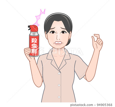 Young housewife with insecticide 94905368