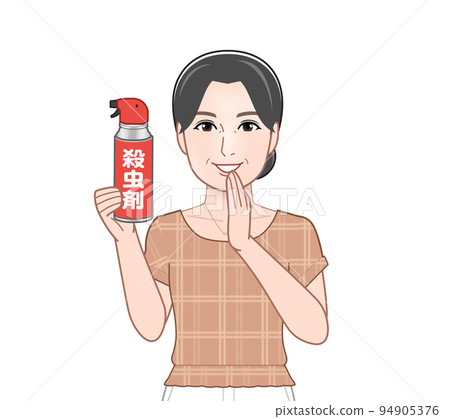 Young housewife with insecticide 94905376