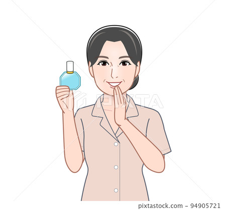 滴眼藥水的年輕女子 滴眼藥水的年輕女子 94905721