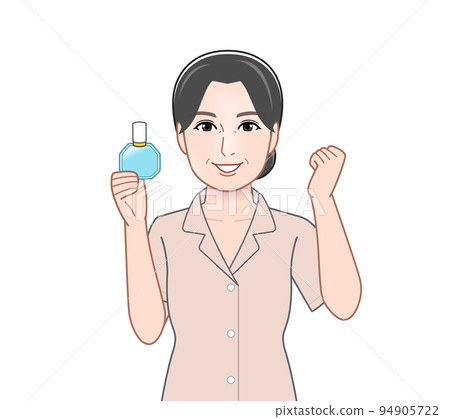 滴眼藥水的年輕女子 滴眼藥水的年輕女子 94905722