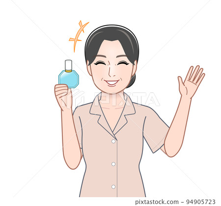滴眼藥水的年輕女子 94905723