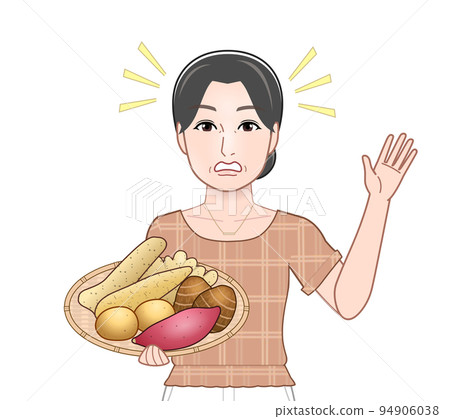 A woman with potatoes 94906038