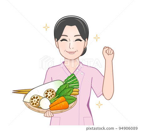 Young woman with root vegetables Young woman with root vegetables 94906089