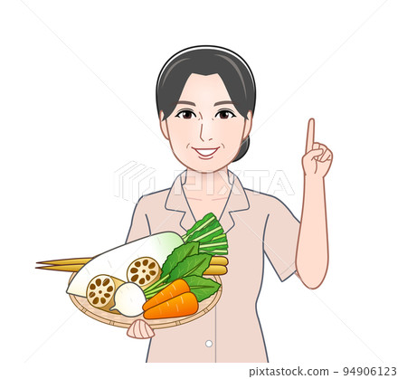 Young woman with root vegetables Young woman with root vegetables 94906123