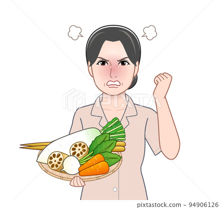Young woman with root vegetables Young woman with root vegetables 94906126