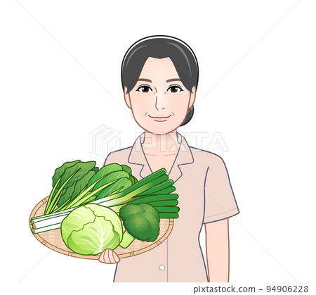 Young woman with winter vegetables Young woman with winter vegetables 94906228