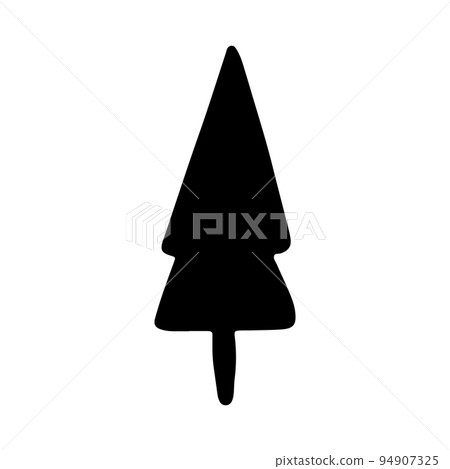 Vector Christmas tree outline icon. 94907325
