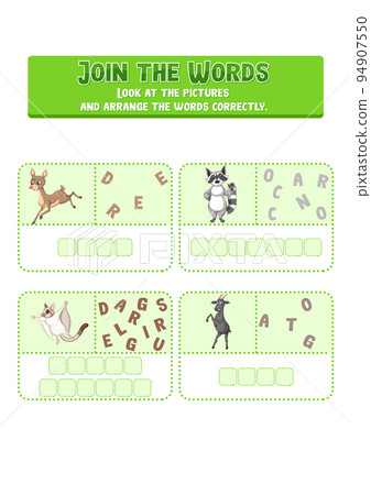 Arrange the letters in order with pictures 94907550