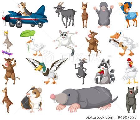 Set of different kids of animals Set of different kids of animals 94907553