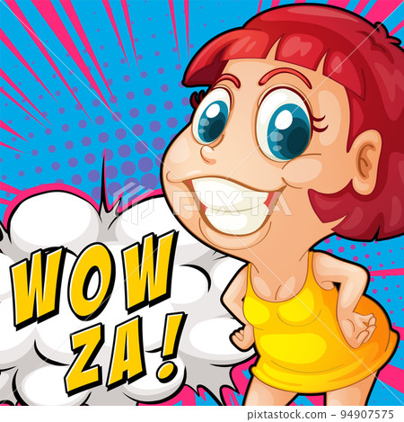 Abbreviation and facial expression retro comic banner design Abbreviation and facial expression retro comic banner design 94907575