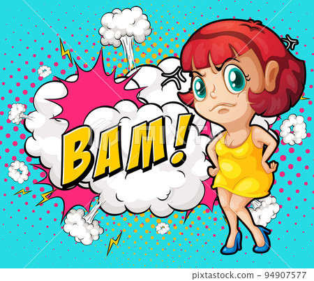 Abbreviation and facial expression retro comic banner design Abbreviation and facial expression retro comic banner design 94907577