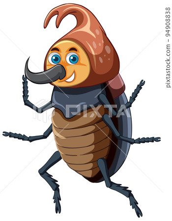 A beetle cartoon character isolated A beetle cartoon character isolated 94908838