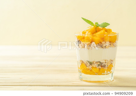mango yogurt with granola mango yogurt with granola 94909209