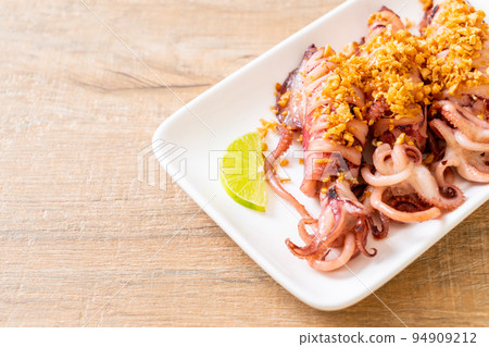fried squid with garlic fried squid with garlic 94909212