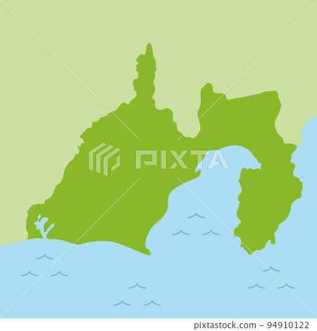 Shizuoka prefecture map illustration 94910122