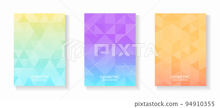 A4 background material set using vivid gradation and geometric patterns A4 background material set using vivid gradation and geometric patterns 94910355