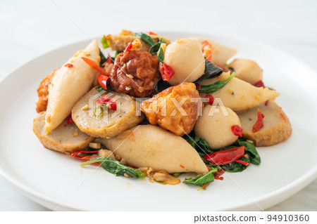 Spicy stir fried fish balls Spicy stir fried fish balls 94910360