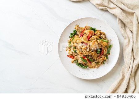 stir fried holy basil with fish and herb stir fried holy basil with fish and herb 94910406