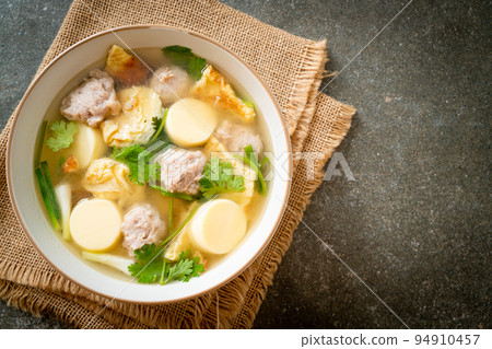 fried egg soup or omelet soup 94910457