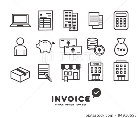 Vector illustration material related to the invoice system / tax / sole proprietor / business operator 94910653