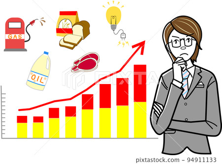 Businessman worried about rising prices 94911133
