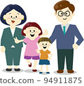 Illustration of a family of four 94911875