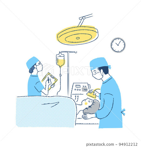 Scene during anesthesia and surgery Scene during anesthesia and surgery 94912212