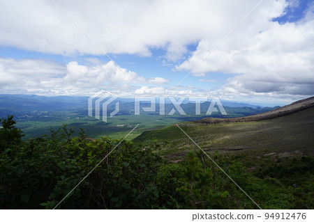 View of the foot of Mt. Asama from the ridge climbing Mt. Nokogiri on the outer rim of Mt. Asama from the Asama Kogen Rhododendron Garden July 23, 2022 View of the foot of Mt. Asama from the ridge climbing Mt. Nokogiri on the outer rim of Mt. Asama from the Asama Kogen Rhododendron Garden July 23, 2022 94912476