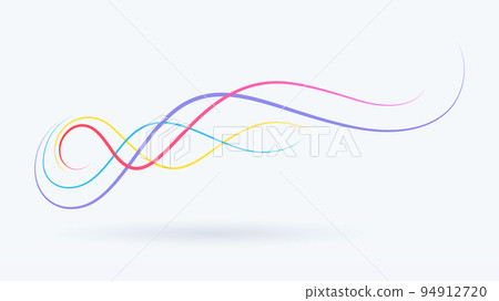 Line motion sound wave abstract vector background 94912720