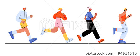 People run in row, marathon, jogging, running People run in row, marathon, jogging, running 94914589