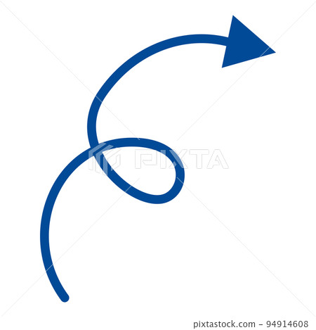 Illustration of a curved arrow 94914608