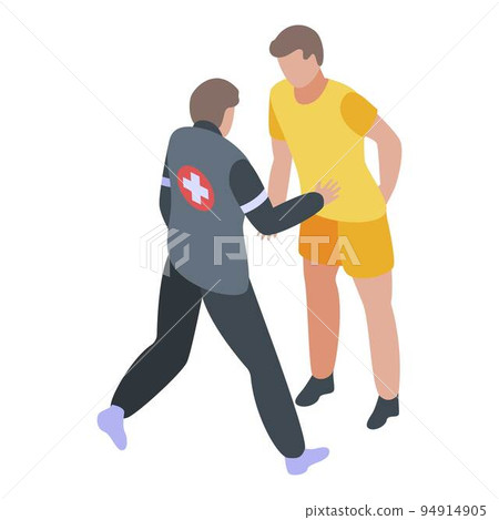 Soccer sport doctor icon. Isometric of soccer sport doctor vector icon for web design isolated on white background Soccer sport doctor icon. Isometric of soccer sport doctor vector icon for web design isolated on white background 94914905